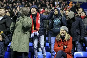 Exultant Bristol City Fans Celebrate Goal at Reading's Madejski Stadium, Sky Bet Championship (November 2016)