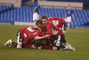 Exultant Moment: Everton U18s and Bristol City U18s in Unified Triumph