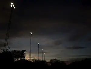 Framed Print : FA Cup Sunset: ITV Cameraman and Floodlights at Tamworth's The Lamb Ground Framed Print : FA Cup Sunset: ITV Cameraman and Floodlights at Tamworth's The Lamb Ground