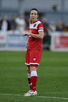 Images Dated 20th September 2014: FA WSL Showdown: Corinne Yorston of Bristol Academy Faces Off Against Arsenal Ladies at SGS Wise