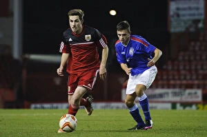 Images Dated 4th December 2012: FA Youth Cup: Lewis Hall Shines for Bristol City U18s Against Ipswich Town U18s