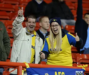 Fans in Action: Bristol City vs AFC Wimbledon - Johnstone's Paint Trophy Clash at Ashton Gate