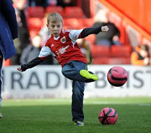 Bristol City V Gillingham Prints: Fan's Exciting Half Time Moment: Winning a TV at Ashton Gate