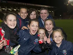 Fans Meet Manager Dave Edmondson of Bristol Academy Women's FC During Match Against FC Barcelona