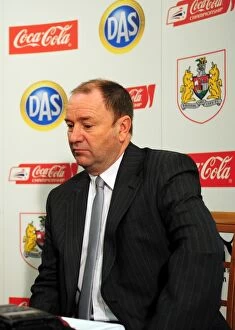 Images Dated 18th March 2010: Farewell Gary Johnson: The Departure of the Bristol City Manager at Ashton Gate Stadium (2010)