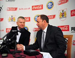 Manager Prints: Farewell Handshake: Gary Johnson and Steve Lansdown, 2010 - Bristol City FC, Championship