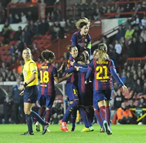 BAWFC Prints: FC Barcelona Celebrates Equalizer Against Bristol Academy in UEFA Women's Champions League
