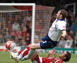 Bristol City V Preston North End Prints: Fierce Rivalry: Bristol City vs Preston North End - Jamie McAllister's Battle on the Field