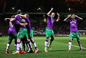 Bradford City V Bristol City (Promotion) Prints: Five-Goal Blitz: Thrilling Celebration by Bristol City in Promotion-Sealing Victory over Bradford City