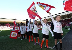Framed Print : Flag Bearers Clash: Bristol City vs Barnsley, Sky Bet Championship (April 2017) Framed Print : Flag Bearers Clash: Bristol City vs Barnsley, Sky Bet Championship (April 2017)