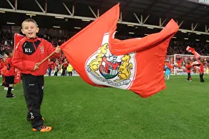 Bristol City V Colchester United Prints: Flag-Bearing Moment: Bristol City vs Colchester United