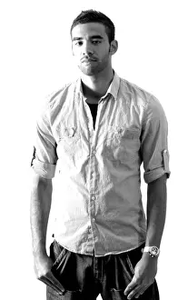 Liam Fontaine Prints: Focused and Ready: Liam Fontaine in Bristol City Football Club Jersey