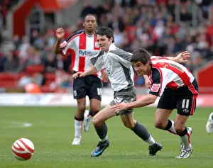 Football Battle: Ivan Sproule Fights for Victory - Southampton vs. Bristol City