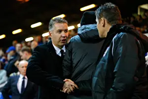Peterborough V Bristol City Prints: Football Managers Darren Ferguson and Steve Cotterill Greet Each Other Before Peterborough United vs