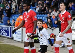 Images Dated 21st February 2015: Football Rivalry: A Battle Between Colchester United and Bristol City at Colchester Community