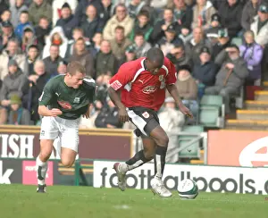 Plymouth V Bristol City Prints: Football Rivalry: Enoch Showunmi in Action - Plymouth vs. Bristol City