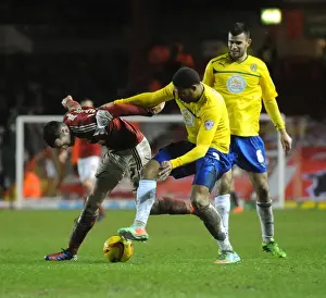 Bristol City V Coventry City Prints: Football Rivalry: Greg Cunningham Fouls by Cyrus Christie - Bristol City vs Coventry City