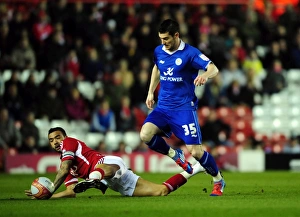 A Football Rivalry's Intense Moment: Fontaine vs. Nugent, Bristol City vs. Leicester City