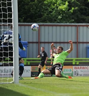 Images Dated 20th July 2013: Forest Green Rovers James Norwood Narrowly Misses Goal Against Bristol City - Preseason 2013