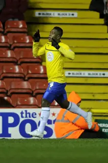 Bristol City V Coventry City Prints: Franck Moussa's Goal Celebration: Bristol City vs Coventry City, 2014
