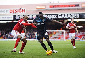 Images Dated 29th December 2013: Francois Zoko in Action: Bristol City vs Stevenage Football Match