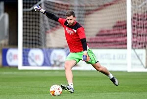 Images Dated 23rd August 2016: Frank Fielding of Bristol City Prepares for Scunthorpe United EFL Cup Clash