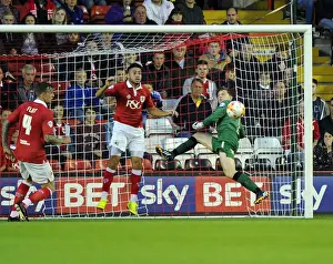 Bristol City V Leyton Orient Prints: Frank Fielding Clears Ball for Bristol City in Sky Bet League One Match Against Leyton Orient