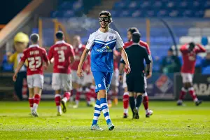 Peterborough V Bristol City Prints: Frustrated Christian Burgess as Aaron Wilbraham Scores for Bristol City against Peterborough United