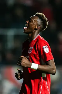 Bristol City V Leeds United Prints: Frustration on Abraham's Face: Bristol City vs Leeds United, 2016