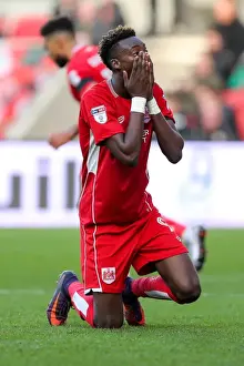Frustration on the Field: Tammy Abraham's Emotional Moment at Ashton Gate during Bristol City vs Blackburn Rovers