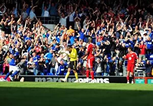 Images Dated 28th August 2010: Frustration on Portman Road: David James Reacts to Ipswich's Goal (Ipswich Town vs)