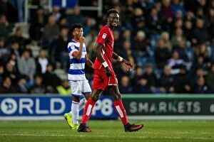 Images Dated 18th October 2016: Frustration for Tammy Abraham as Shot Goes Wide in QPR v Bristol City Championship Clash