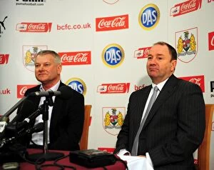 Images Dated 18th March 2010: Gary Johnson Bids Farewell to Steve Lansdown: A Championship Goodbye at Ashton Gate (March 18, 2010)