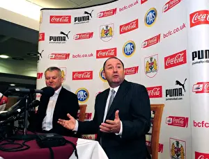 Manager Prints: Gary Johnson Bids Farewell to Steve Lansdown: A Championship Farewell at Ashton Gate Stadium - March 18