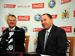 Manager Prints: Gary Johnson Bids Farewell to Steve Lansdown: A Championship Goodbye at Ashton Gate Stadium (March 18)