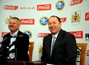 Manager Prints: Gary Johnson Bids Farewell to Steve Lansdown: A Championship Goodbye at Ashton Gate Stadium (March 18)