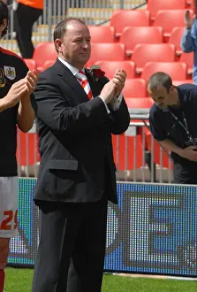 Play Off Final Prints: Gary Johnson Celebrates Promotion: Bristol City Play-Off Final Triumph