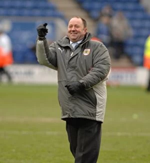 Images Dated 8th March 2008: Gary Johnson Rallies Bristol City: The Football Showdown - Leicester City vs. Bristol City