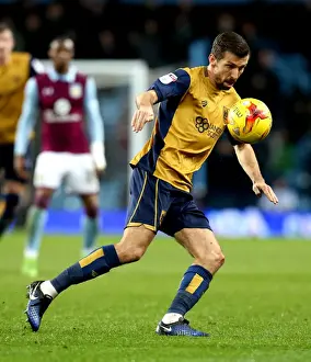 Aston Villa V Bristol City Prints: Gary O'Neil of Bristol City in Action Against Aston Villa at Villa Park, 2017