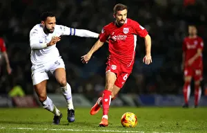 Gary O'Neil Dashes Past Kyle Bartley: Leeds United vs. Bristol City Championship Clash, 2017