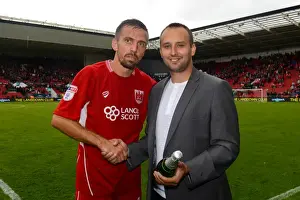 Gary O'Neil Receives Man of the Match Award vs Newcastle United (Bristol City 2016)