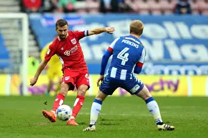 Wigan Athletic V Bristol City Prints: Gary O'Neil vs. David Perkins Clash: Wigan Athletic vs