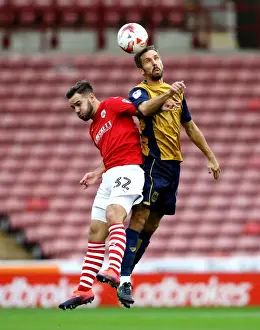 Barnsley V Bristol City Prints: Gary O'Neil Wins Heading Duel Over Adam Armstrong in Barnsley vs