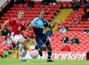 Framed Print : Gavin Williams in Action for Bristol City Against Wycombe Wanderers