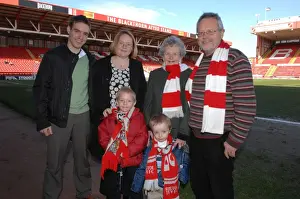 Framed Print : Four Generations of Bristol City FC Fans: A Family Tradition at Ashton Gate