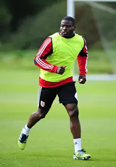 Bristol City Training 27-09-12 Prints: George Elokobi Joins Bristol City for Wolves Loan: Training Session Image
