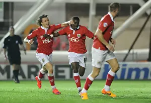 Swindon Prints: Glory Moment: Agard and Freeman's Unforgettable Goal for Bristol City vs Swindon Town (April 2015)