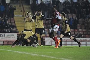 Images Dated 26th November 2013: Own Goal by Leyton Orient's Scott Cuthbert: Bristol City vs Leyton Orient, Sky Bet League One, 2013