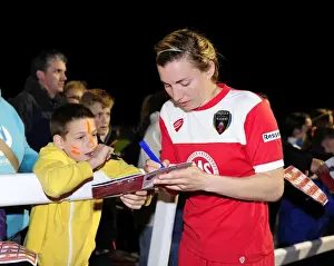 BAWFC Prints: Grace McCarthy of Bristol Academy Signing Autographs During BAWFC vs Chelsea Ladies Match
