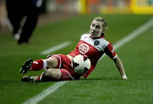 Grace McCatty in Action: Bristol Academy Women's FC vs. FC Barcelona - Women's Champions League, Ashton Gate